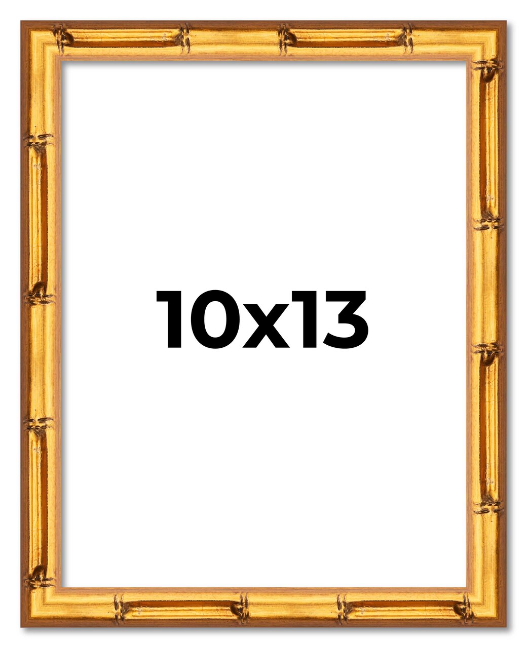 10x13 Thin Bamboo Picture Frame with UV-Resistant Acrylic & Acid Free Backing, Available in 2 Finishes - Gold and Brown